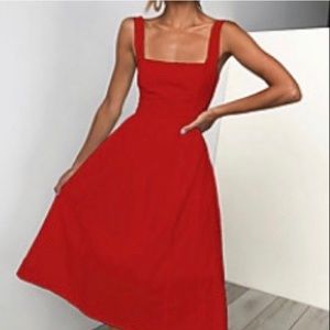 Red summer dress